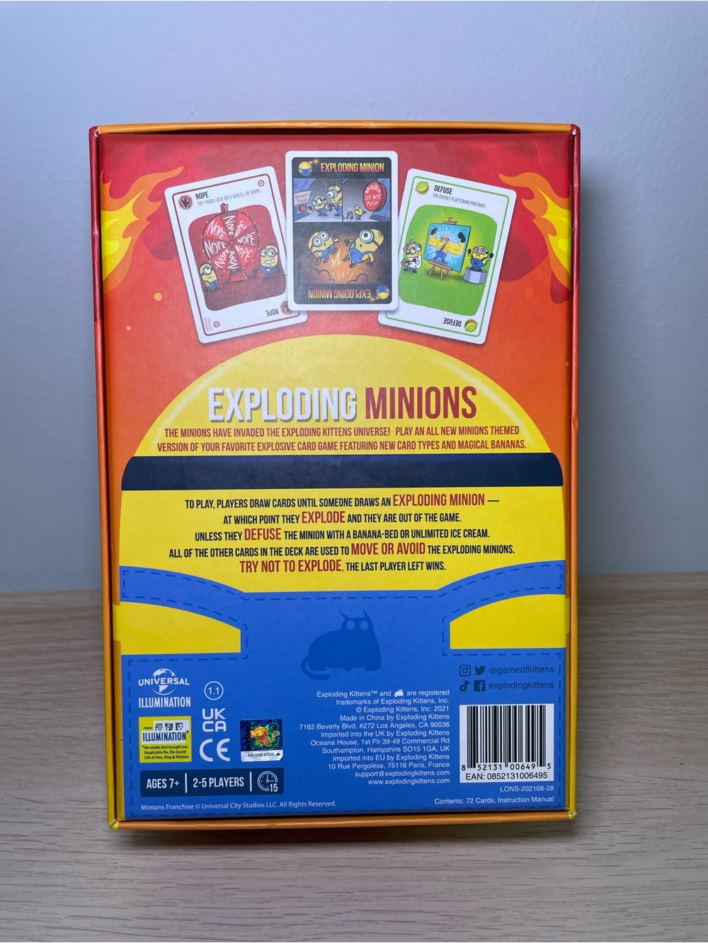 Exploding Minions Card Game by Exploding Kittens Family Friendly Party Game - Picture 3 of 3
